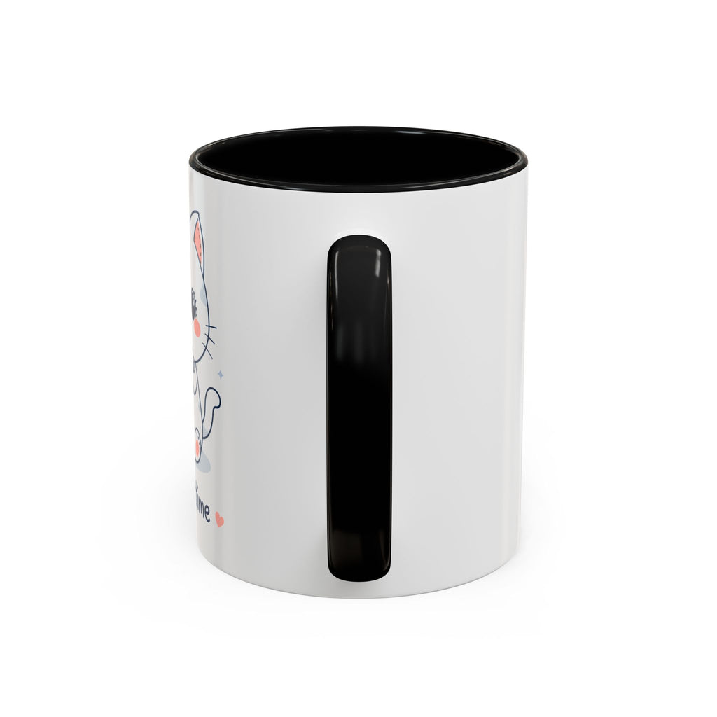 Kawaii Cat Coffee Mug | Cute 'Coffee Time' Cat Design |  Pastel Cat Mug | Cute Animal Coffee Cup