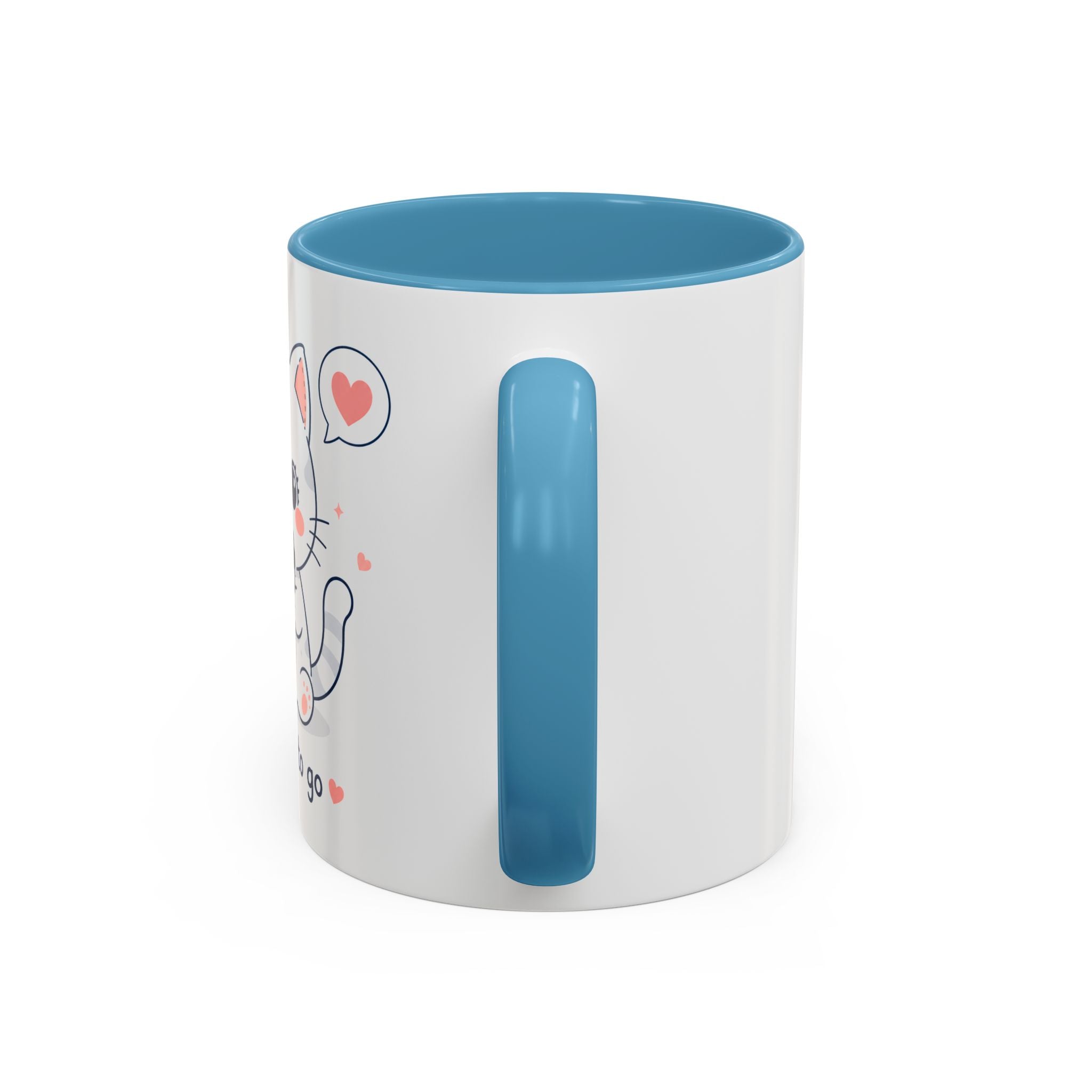 'Coffee to go' Cat Mug | Cute Kawaii Cat Coffee Cup |  Pastel Cat Mug