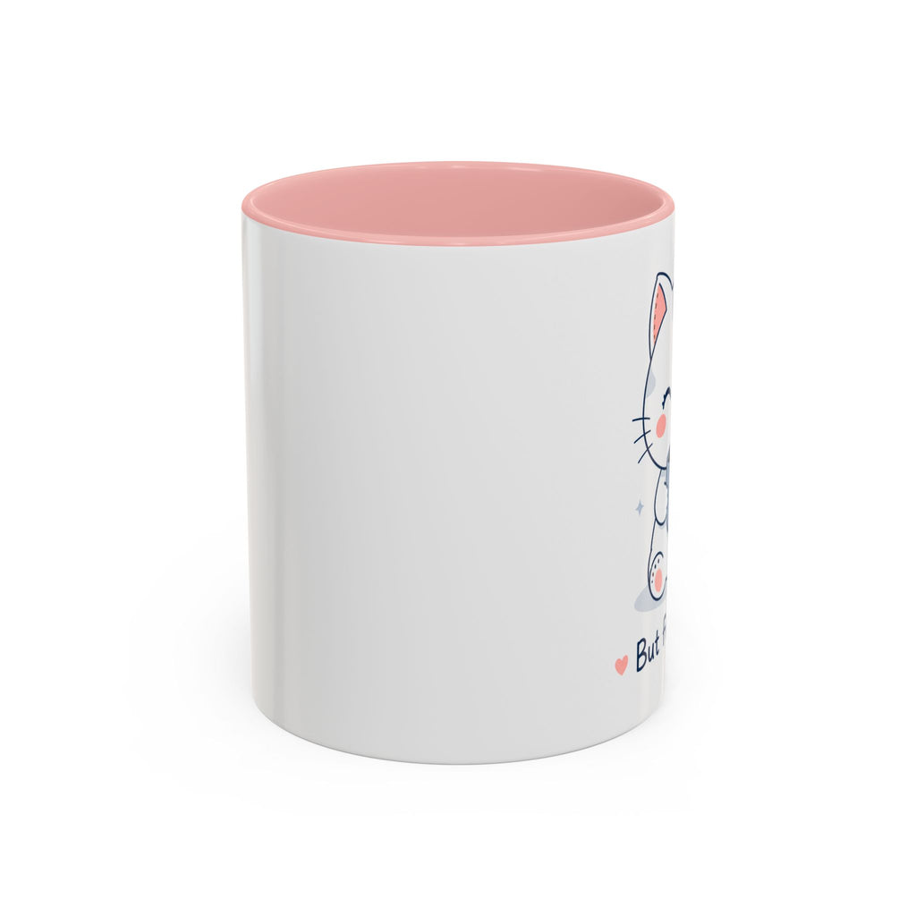 'But first, coffee' Cat Mug | Cute Pastel Coffee Mug |  | Kawaii Cat Coffee Cup |