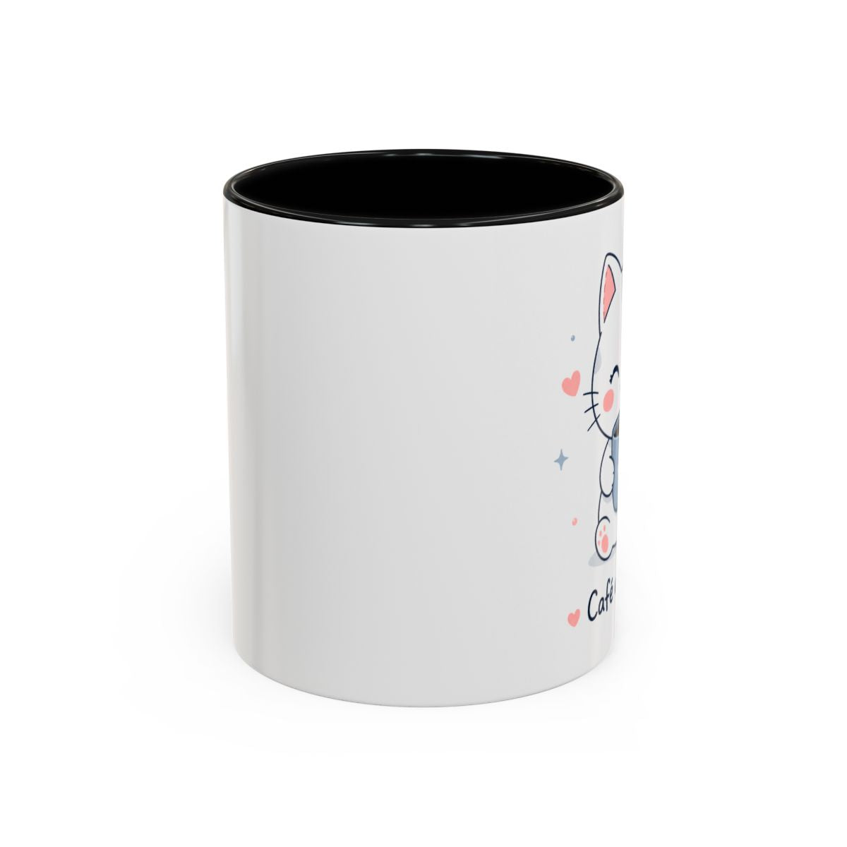 'Café avec Amour' Cat Mug | Cute Kawaii Cat Coffee Cup