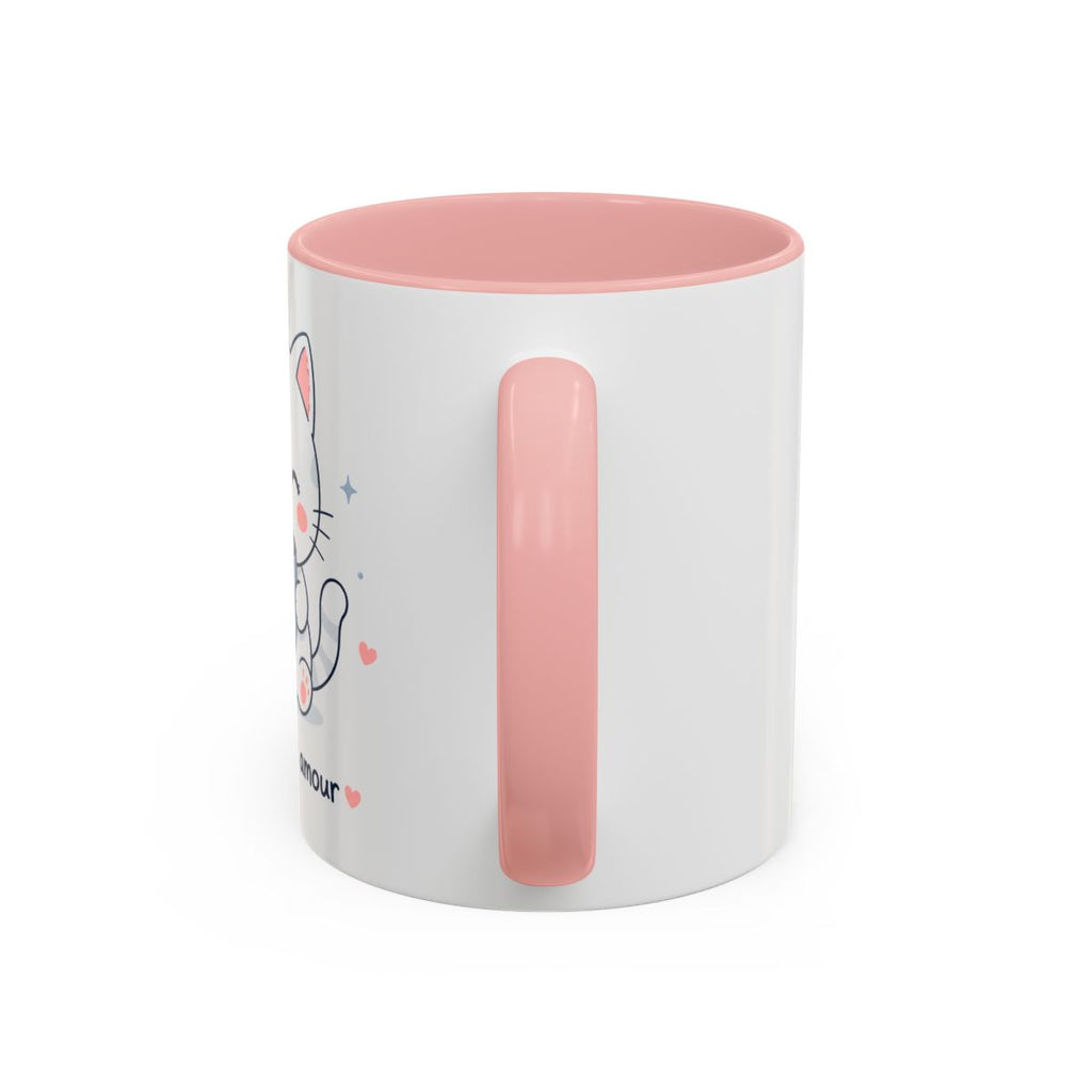 'Café avec Amour' Cat Mug | Cute Kawaii Cat Coffee Cup