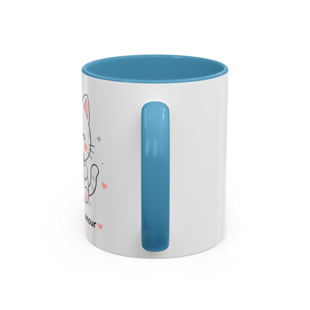 'Café avec Amour' Cat Mug | Cute Kawaii Cat Coffee Cup
