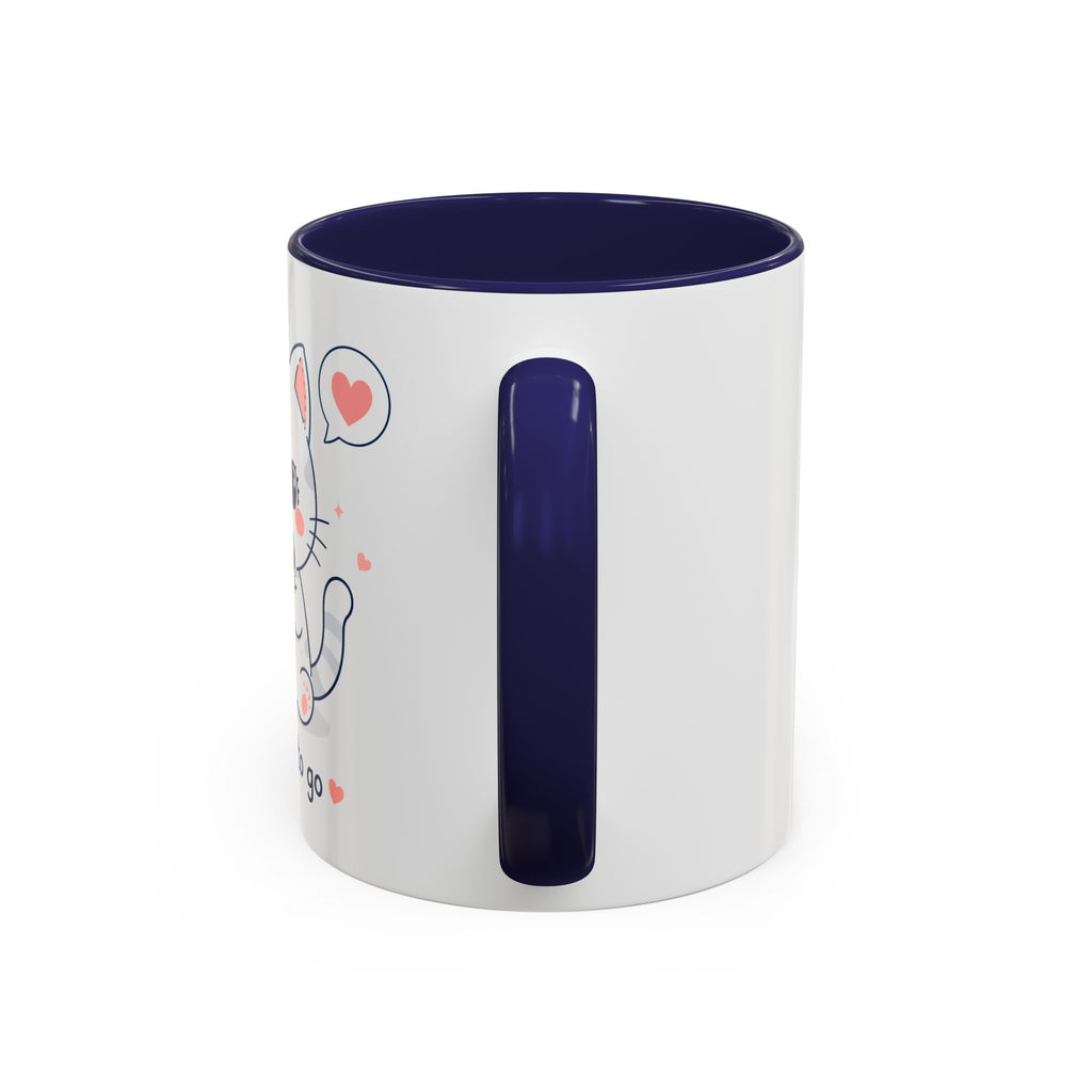 'Coffee to go' Cat Mug | Cute Kawaii Cat Coffee Cup |  Pastel Cat Mug