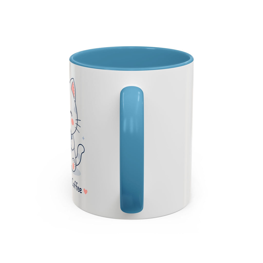 'But first, coffee' Cat Mug | Cute Pastel Coffee Mug |  | Kawaii Cat Coffee Cup |