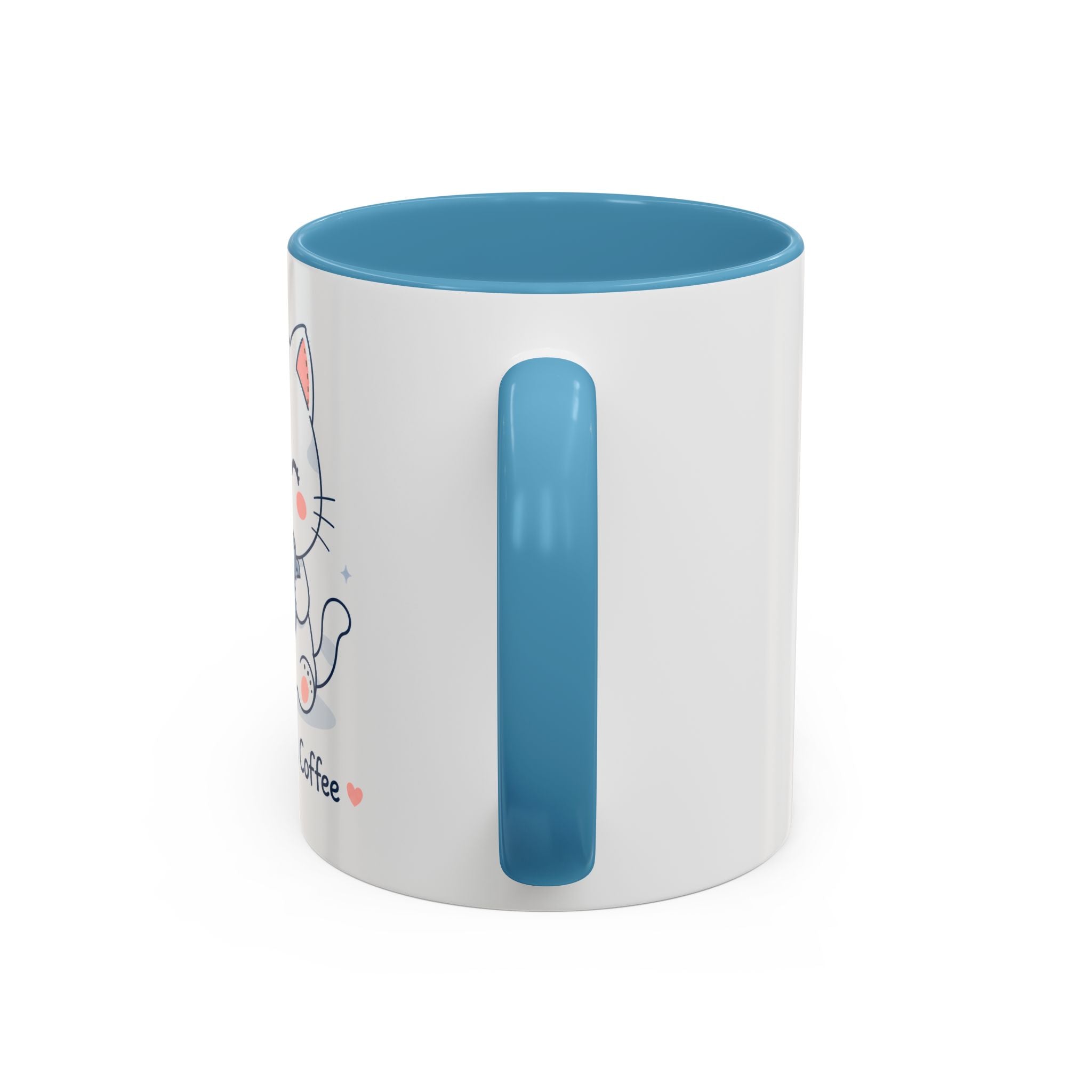 'But first, coffee' Cat Mug | Cute Pastel Coffee Mug |  | Kawaii Cat Coffee Cup |