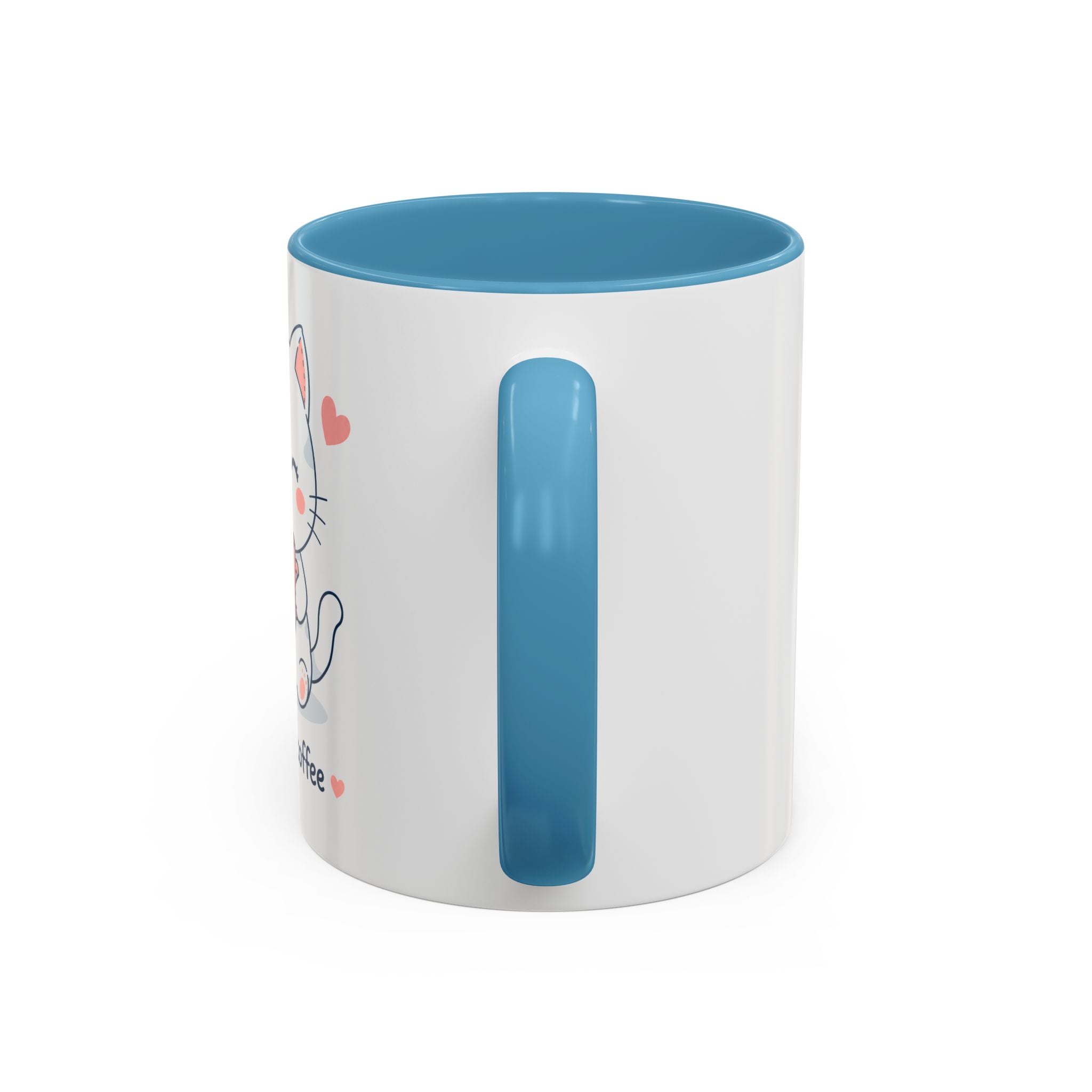 'Morning Coffee' Cat Mug | Cute Pastel Coffee Mug | Cozy Coffee Cup