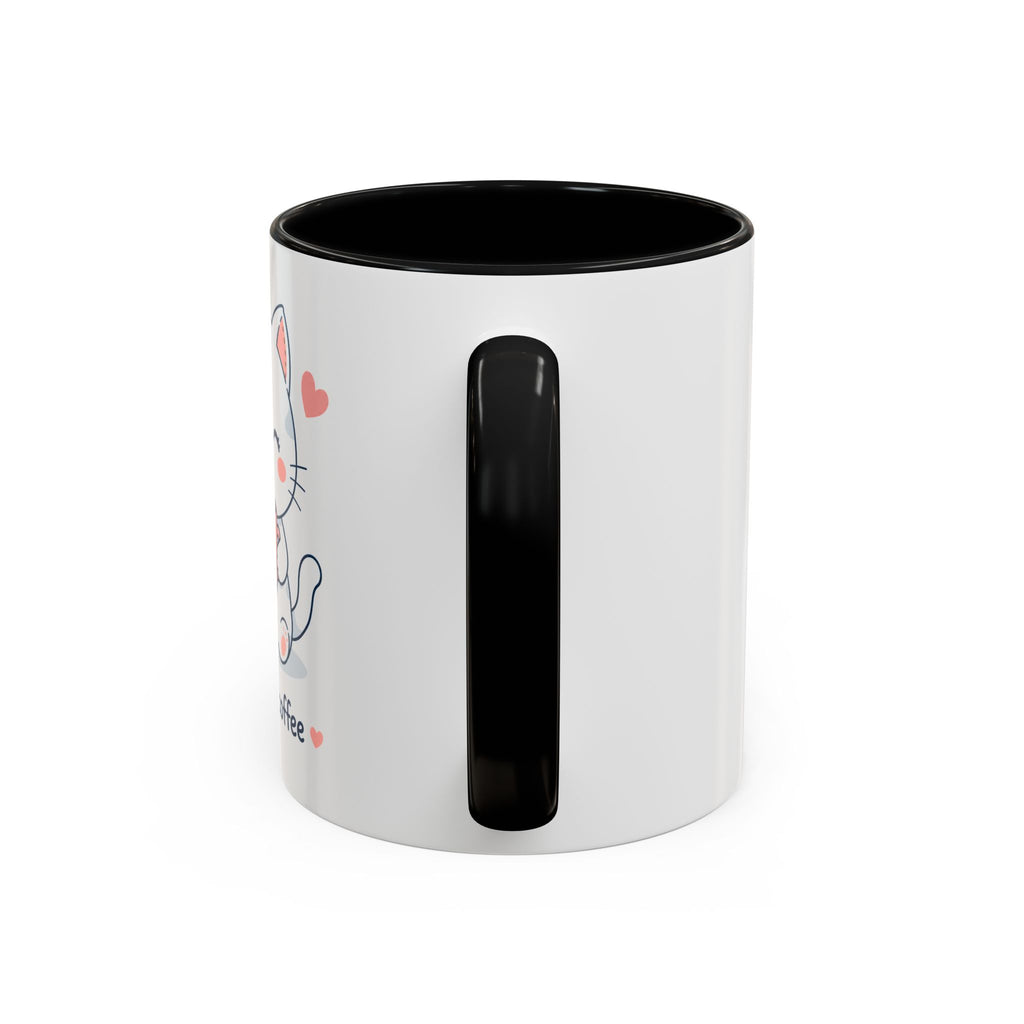 'Morning Coffee' Cat Mug | Cute Pastel Coffee Mug | Cozy Coffee Cup