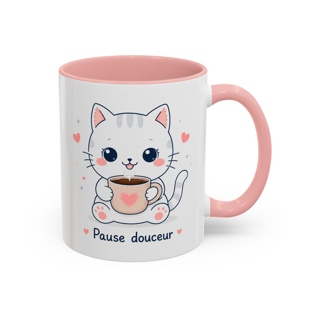 'Pause Douceur' Cat Mug | Cute Kawaii Cat Coffee Cup