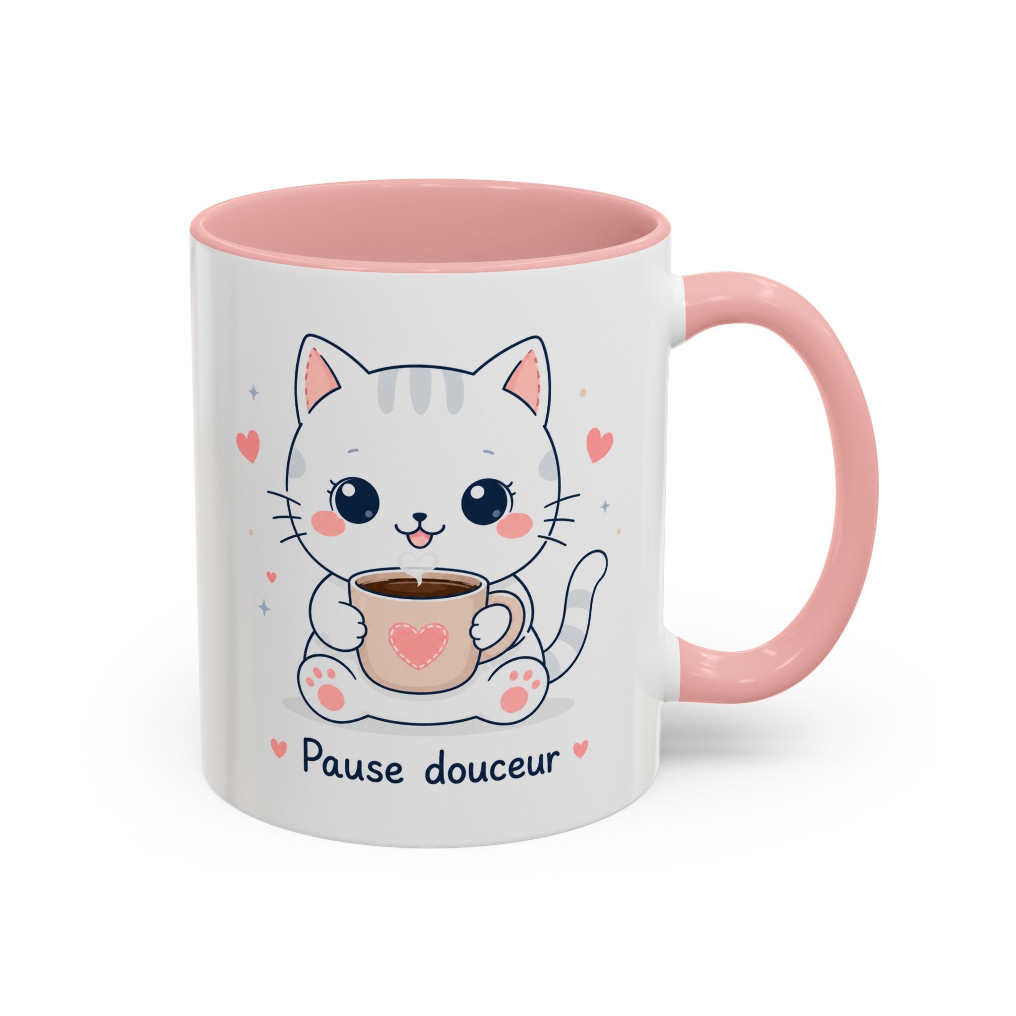 'Pause Douceur' Cat Mug | Cute Kawaii Cat Coffee Cup