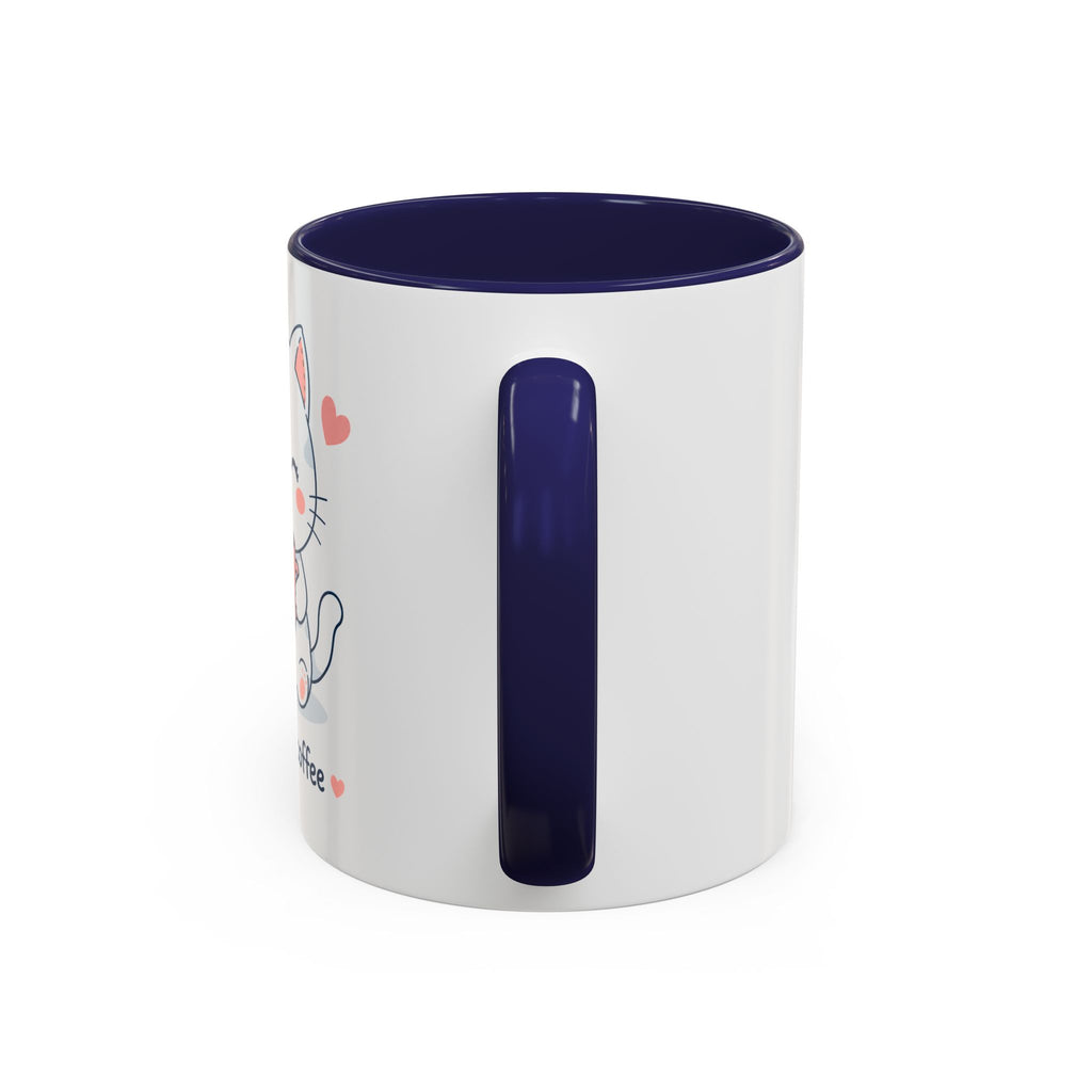 'Morning Coffee' Cat Mug | Cute Pastel Coffee Mug | Cozy Coffee Cup