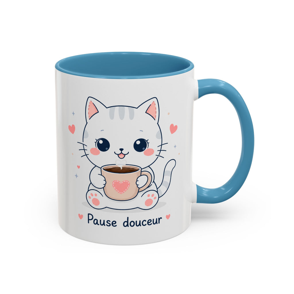 'Pause Douceur' Cat Mug | Cute Kawaii Cat Coffee Cup