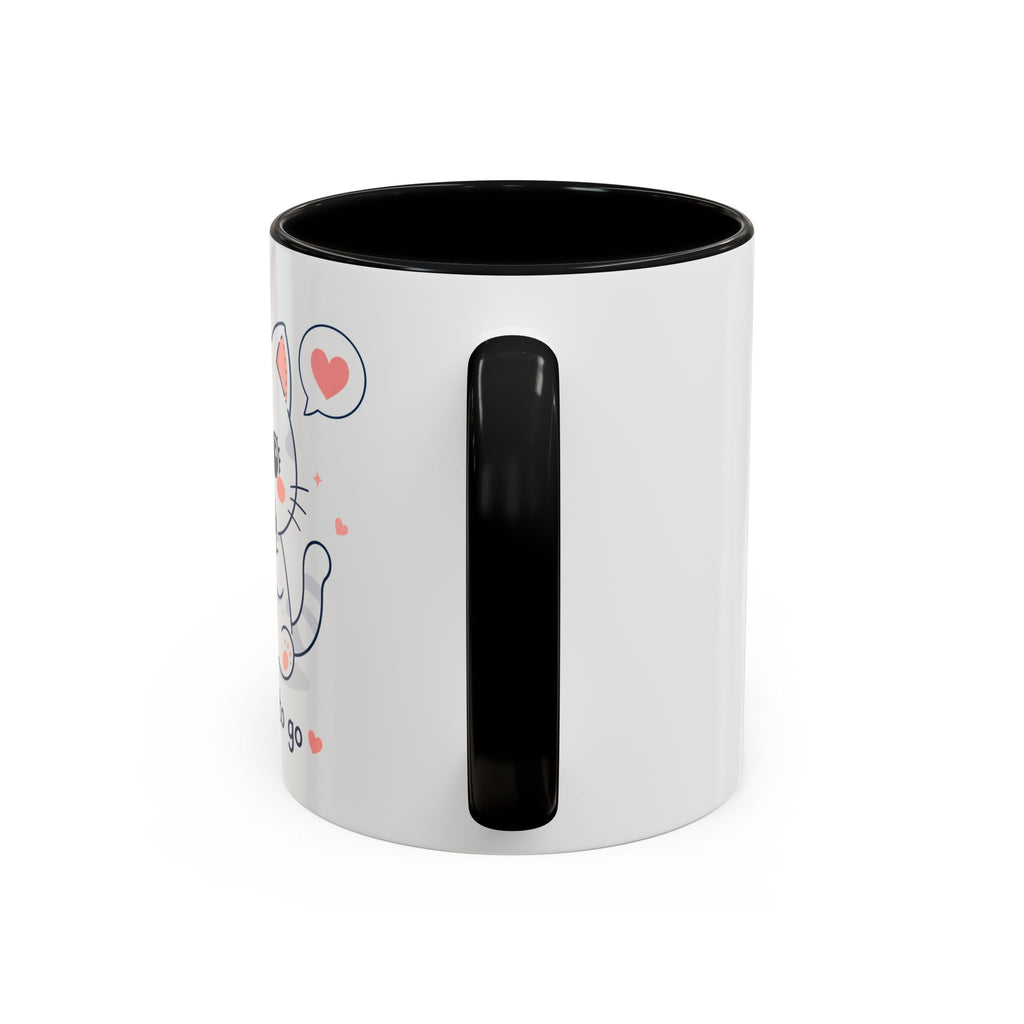 'Coffee to go' Cat Mug | Cute Kawaii Cat Coffee Cup |  Pastel Cat Mug