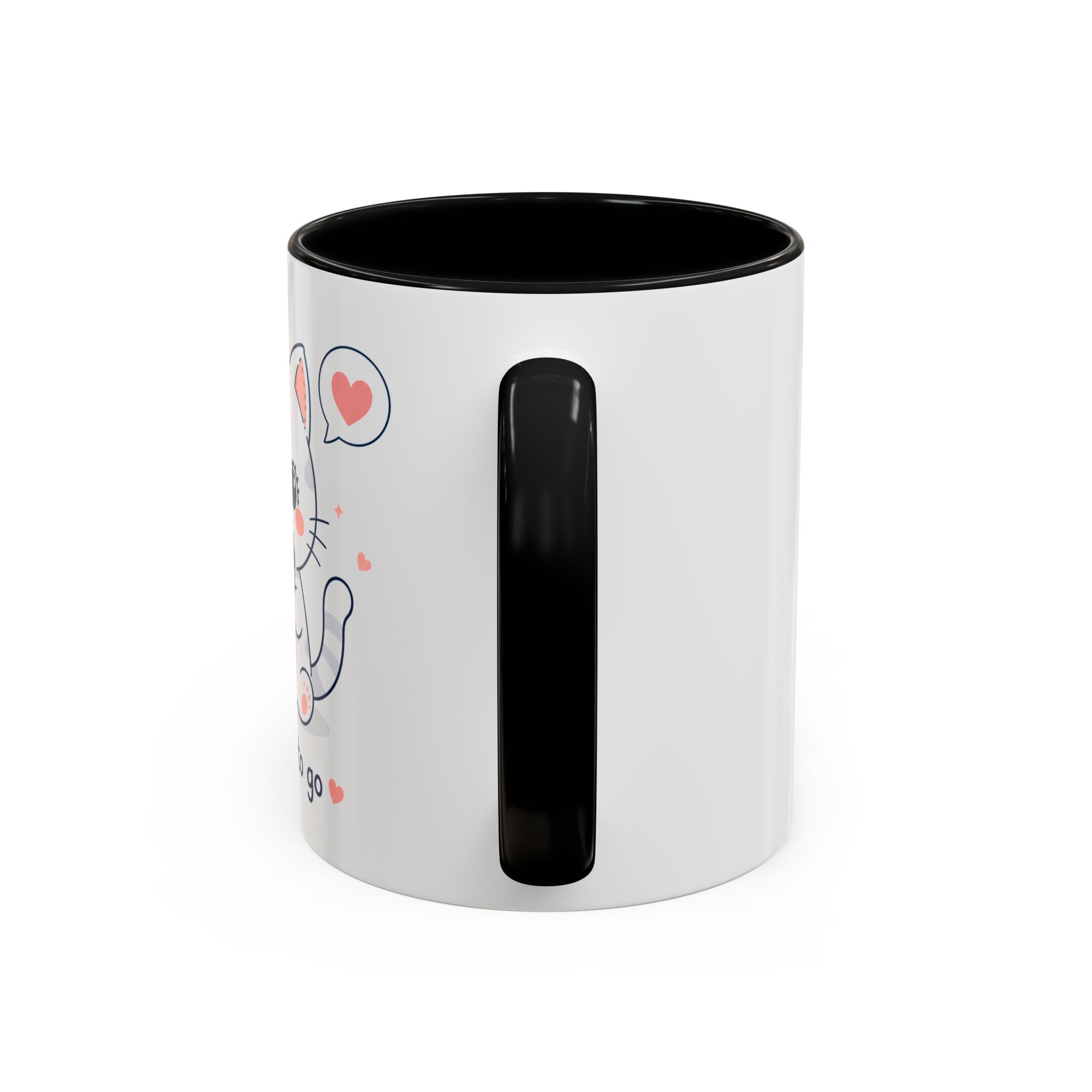 'Coffee to go' Cat Mug | Cute Kawaii Cat Coffee Cup |  Pastel Cat Mug