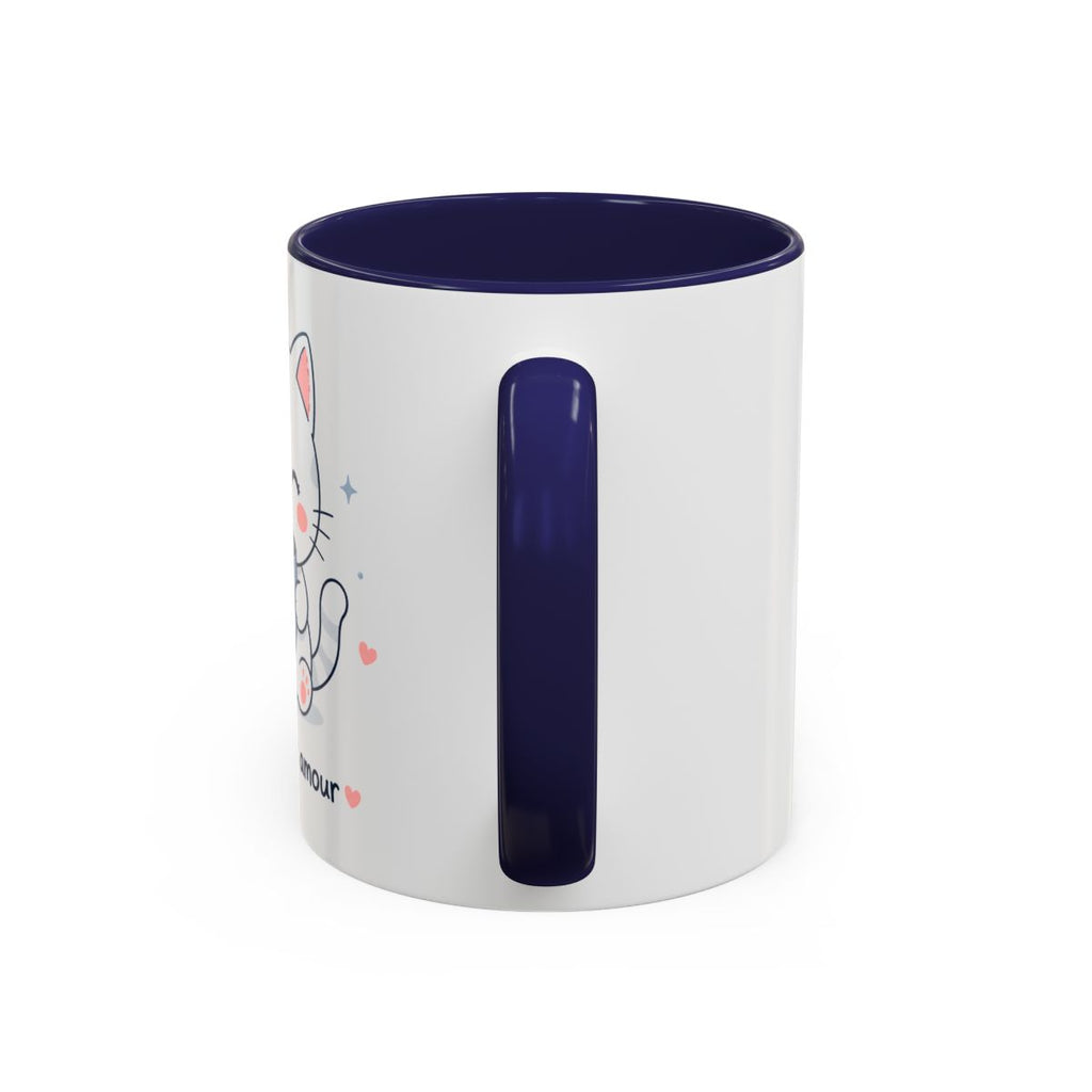 'Café avec Amour' Cat Mug | Cute Kawaii Cat Coffee Cup