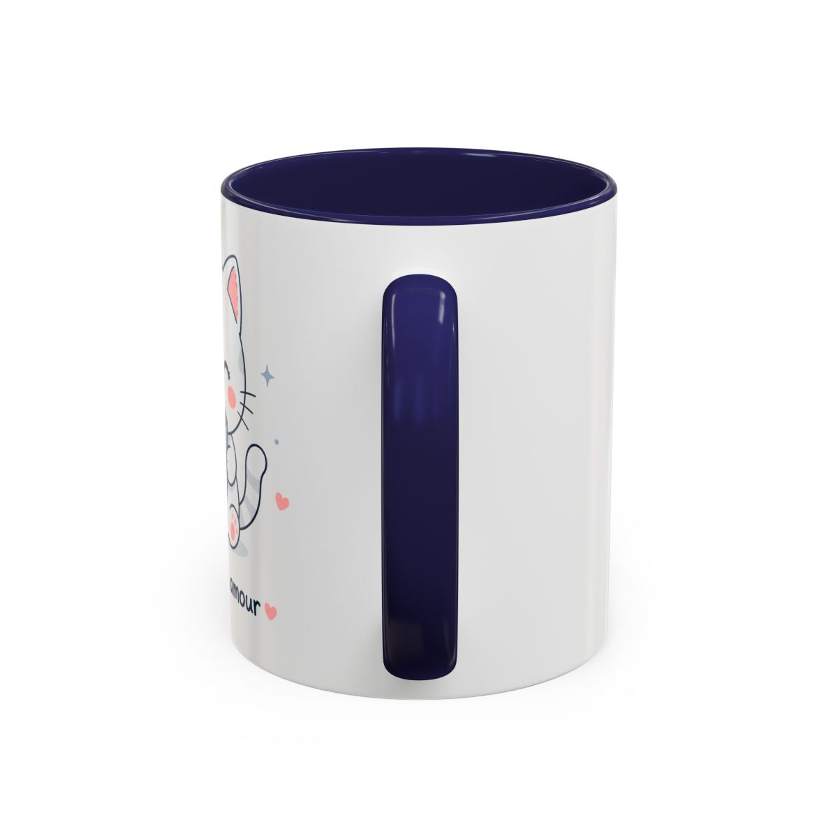 'Café avec Amour' Cat Mug | Cute Kawaii Cat Coffee Cup